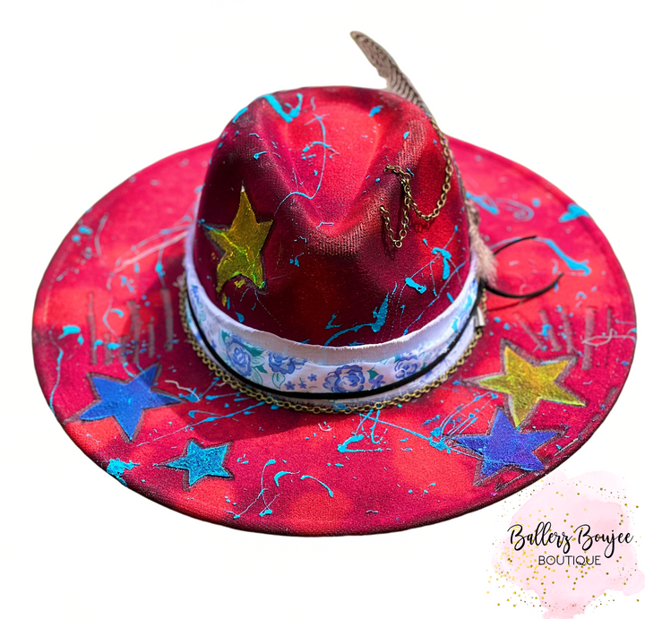 Maroon Star Rancher Hat