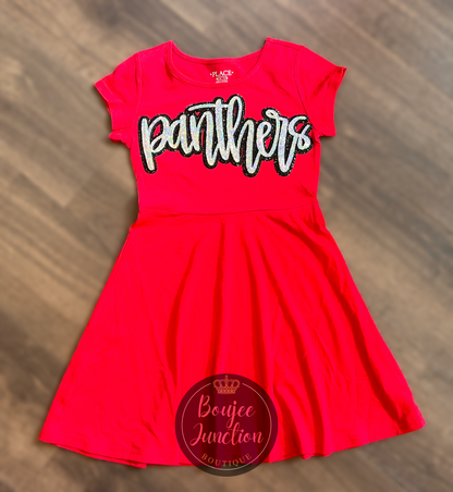 Little Panthers Cheer Dress in Red~Richards