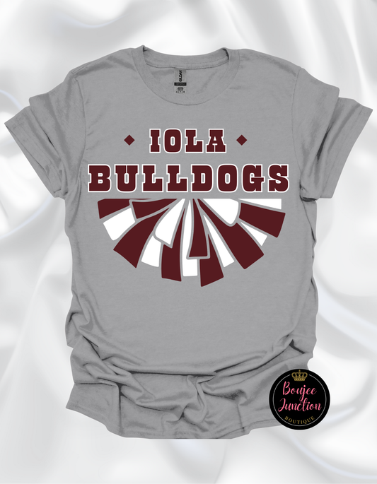 Bulldog Cheer with Pom Pom Transfer