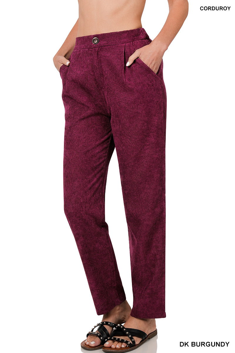 High Rise Corduroy Pants