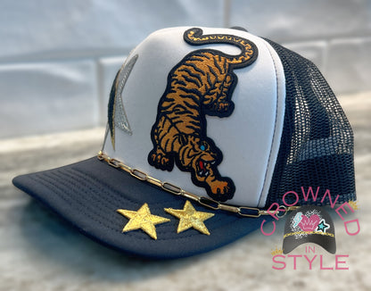 Tiger with Chain Trucker Hat