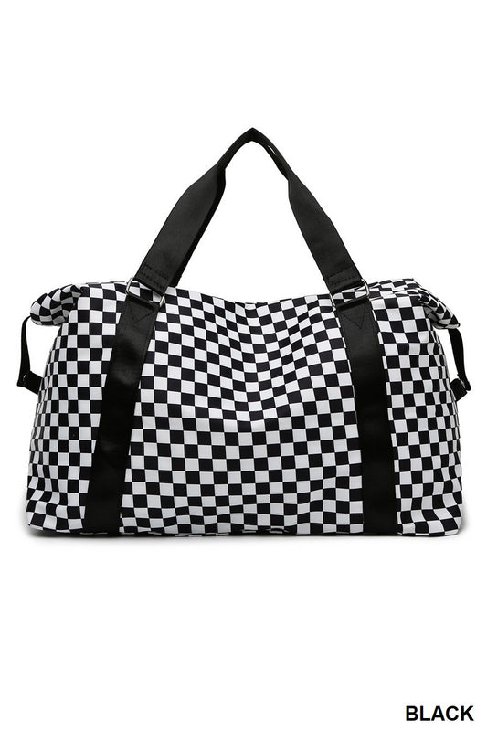 Checkered Travel Duffle Bag