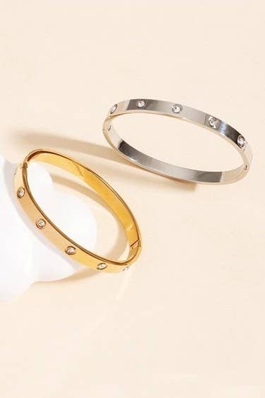 18K Non-Tarnish Stainless Steel Bangle
