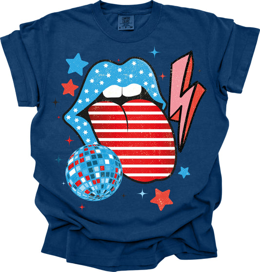 Stars & Stripes Kiss Transfer