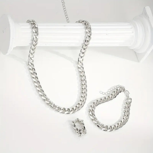 Chunky Chain Jewelry 3 Piece Set