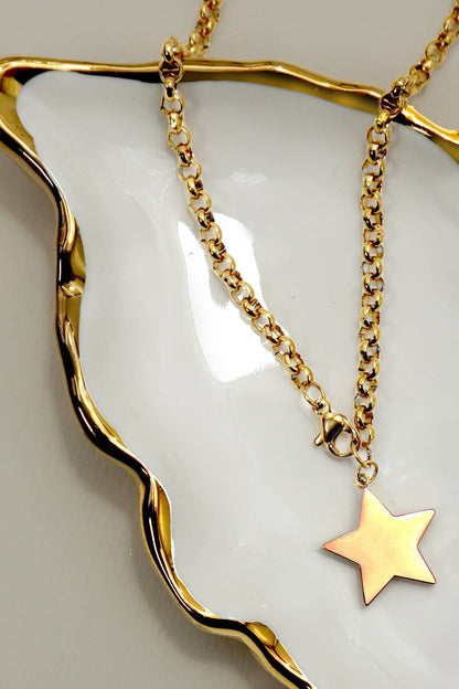 18K Stainless Steel Star Necklace