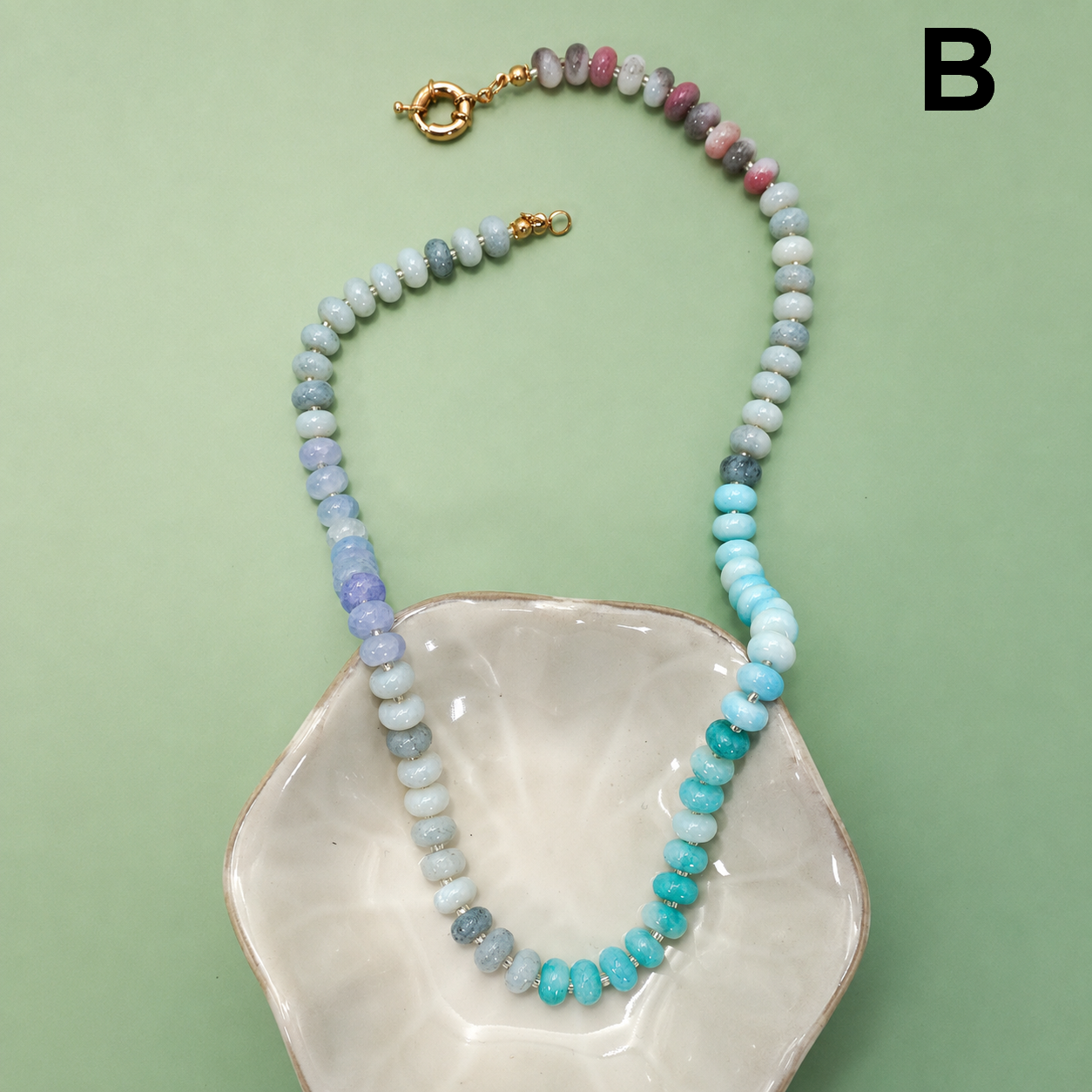 Natural Stone Mixed Bead Necklace