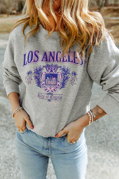 Gray LOS ANGELES Graphic Sweatshirt