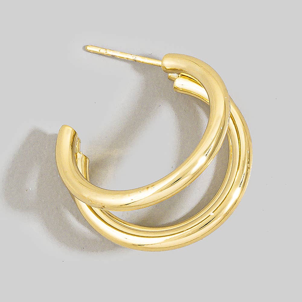 Triple Tube Hoop Earrings