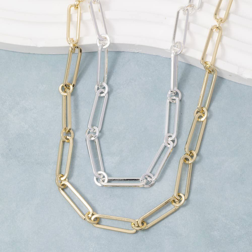 Chunky Paperclip Chain Necklace