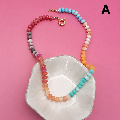 Natural Stone Mixed Bead Necklace