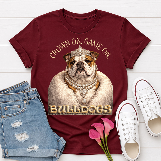 Crown On Game On Bulldog Tee