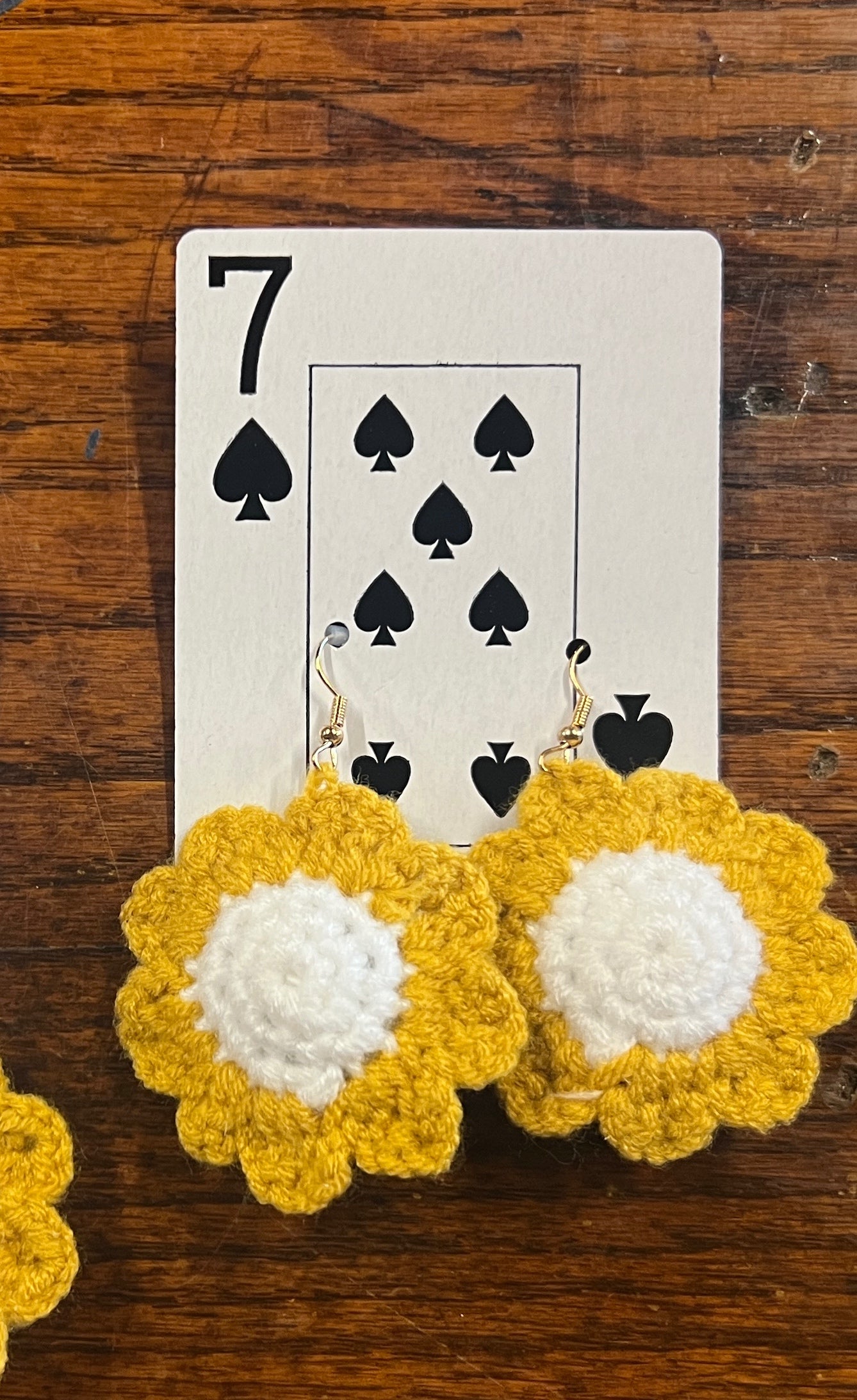 Hand Crotched Flower Earring