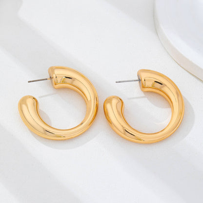 Gold Chunky Hoop Earrings