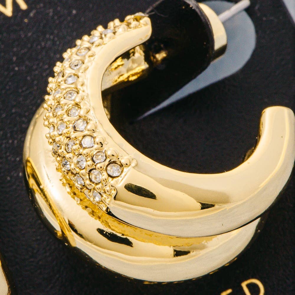 Double Row Hoop Earrings