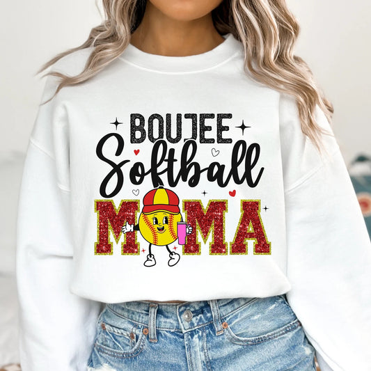 Boujee Softball Mama Tee or Sweatshirt