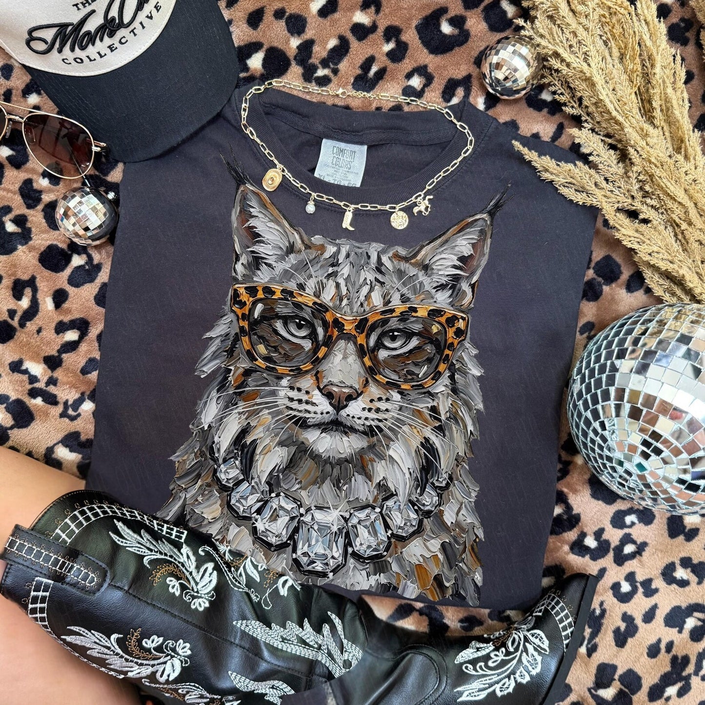 Glam Wildcat Mascot Graphic Tee