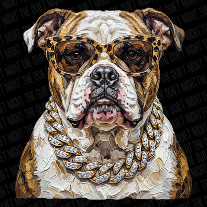 Glam Bulldog Mascot Graphic Tee