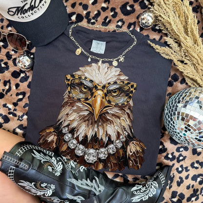 Glam Eagle Mascot Graphic Tee
