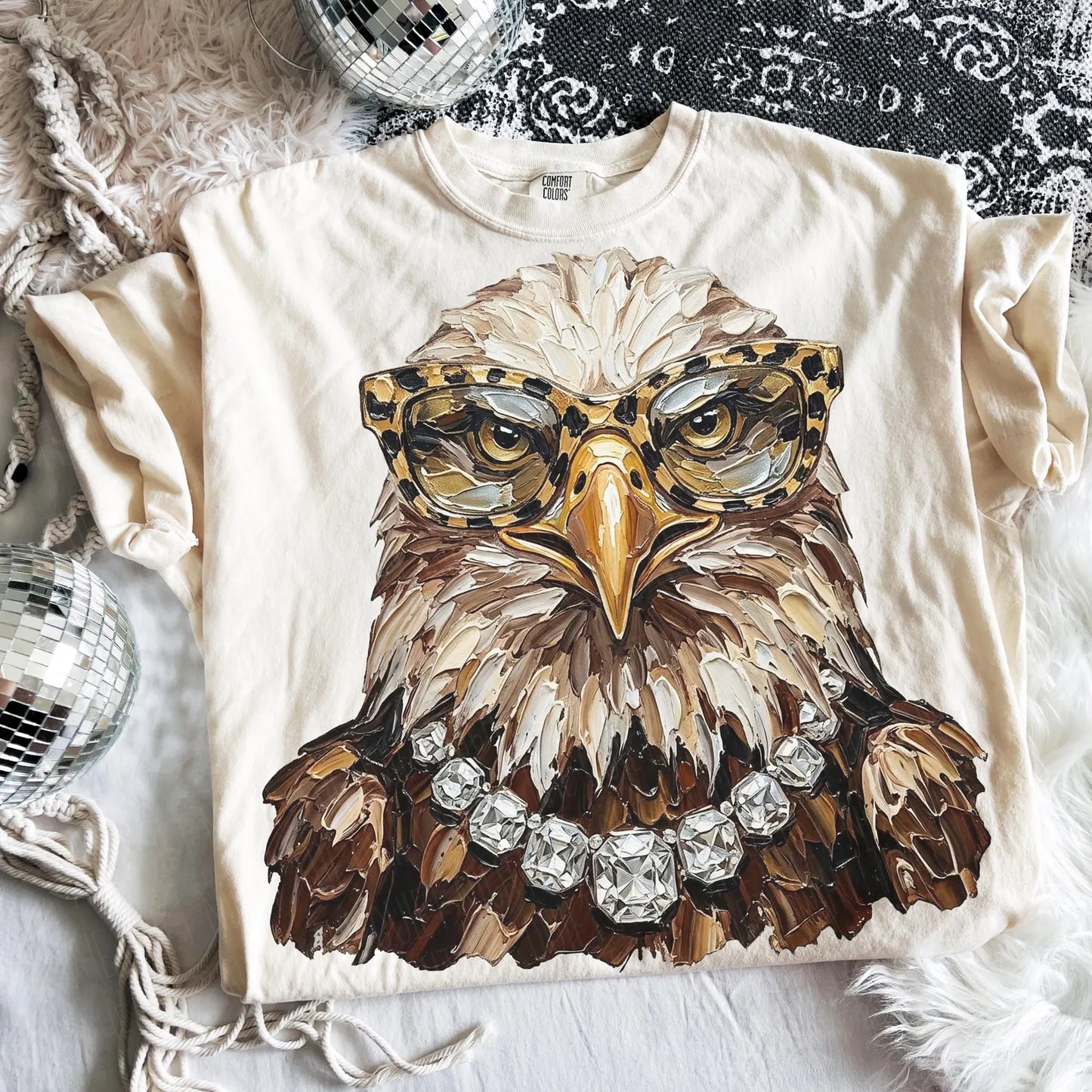 Glam Eagle Mascot Graphic Tee