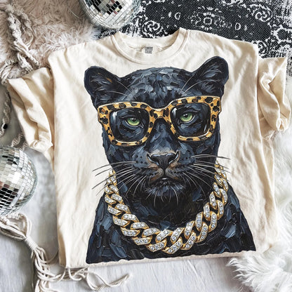 Glam Panther Mascot Graphic Tee