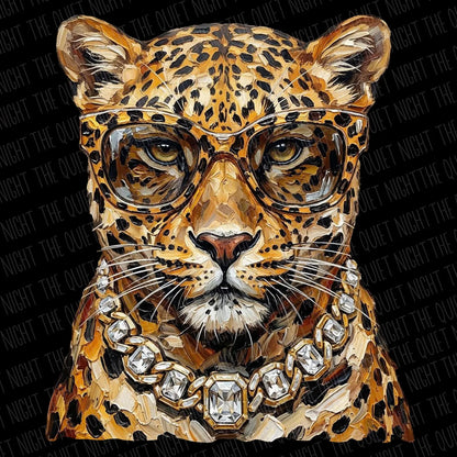 Glam Leopard Mascot Graphic Tee