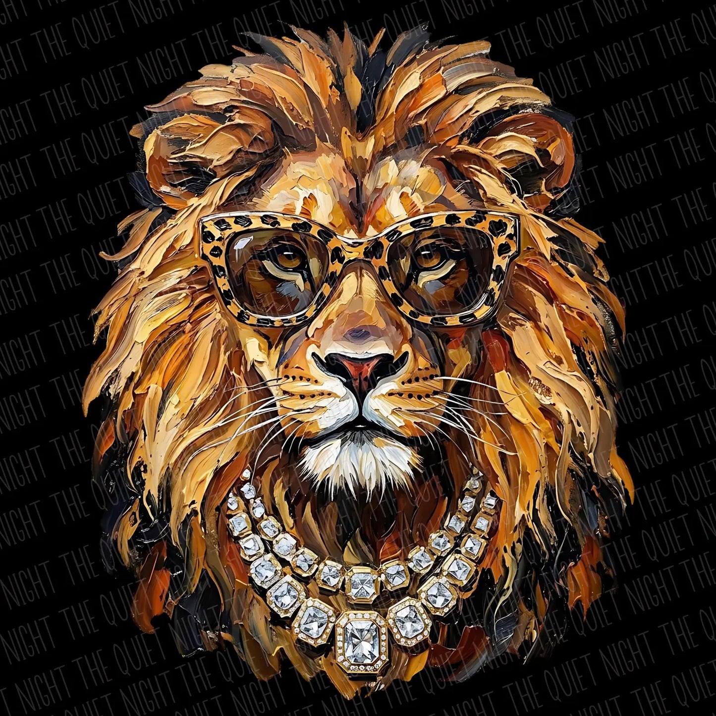 Glam Lion Mascot Graphic Tee