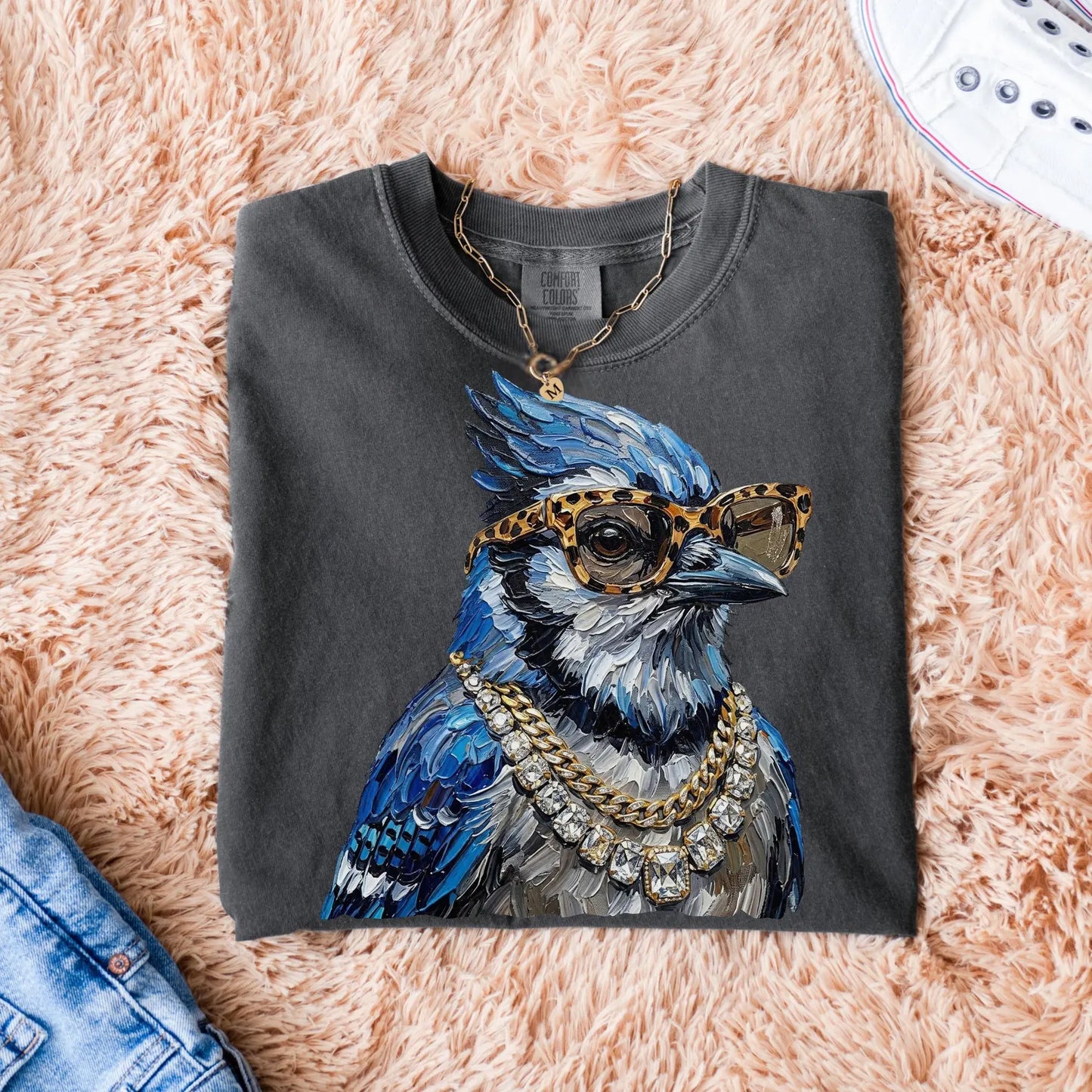 Glam Bluejay Transfer