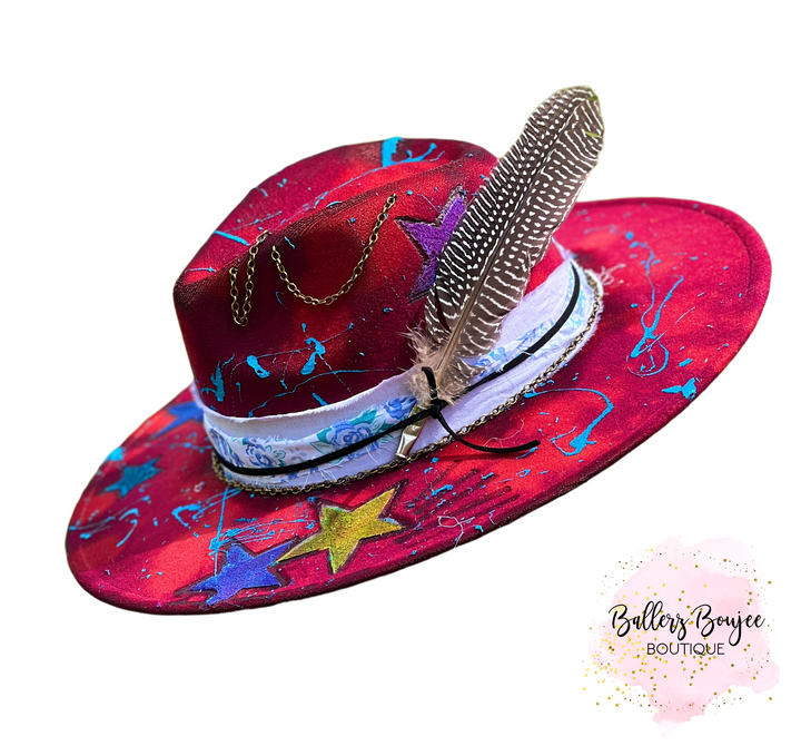 Maroon Star Rancher Hat